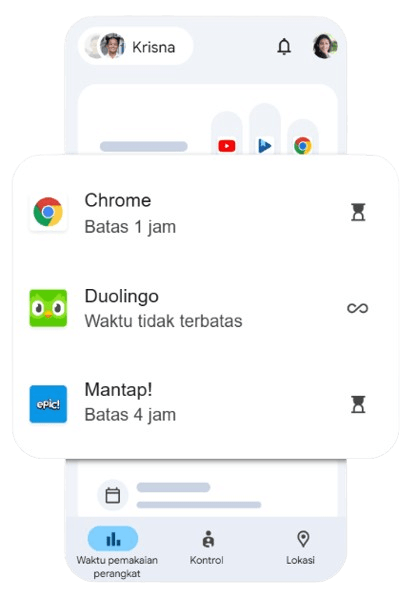 Kelola Aplikasi Anak